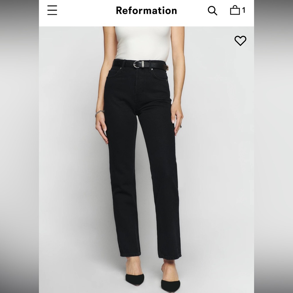 Reformation Cynthia High Rise Straight Jeans NWT - Women’s 27